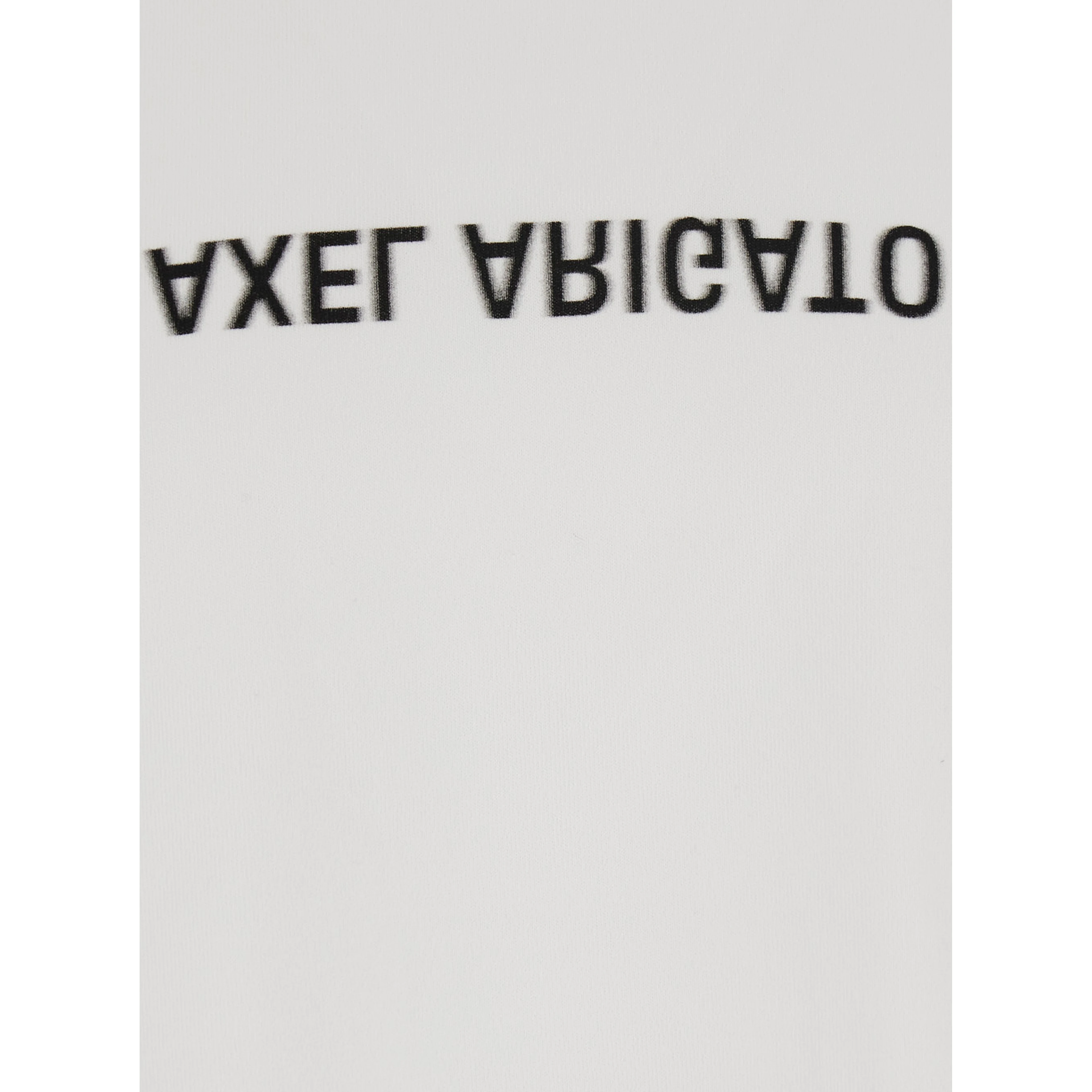 White Round neck T-shirt with Logo lettering on the front in cotton for men