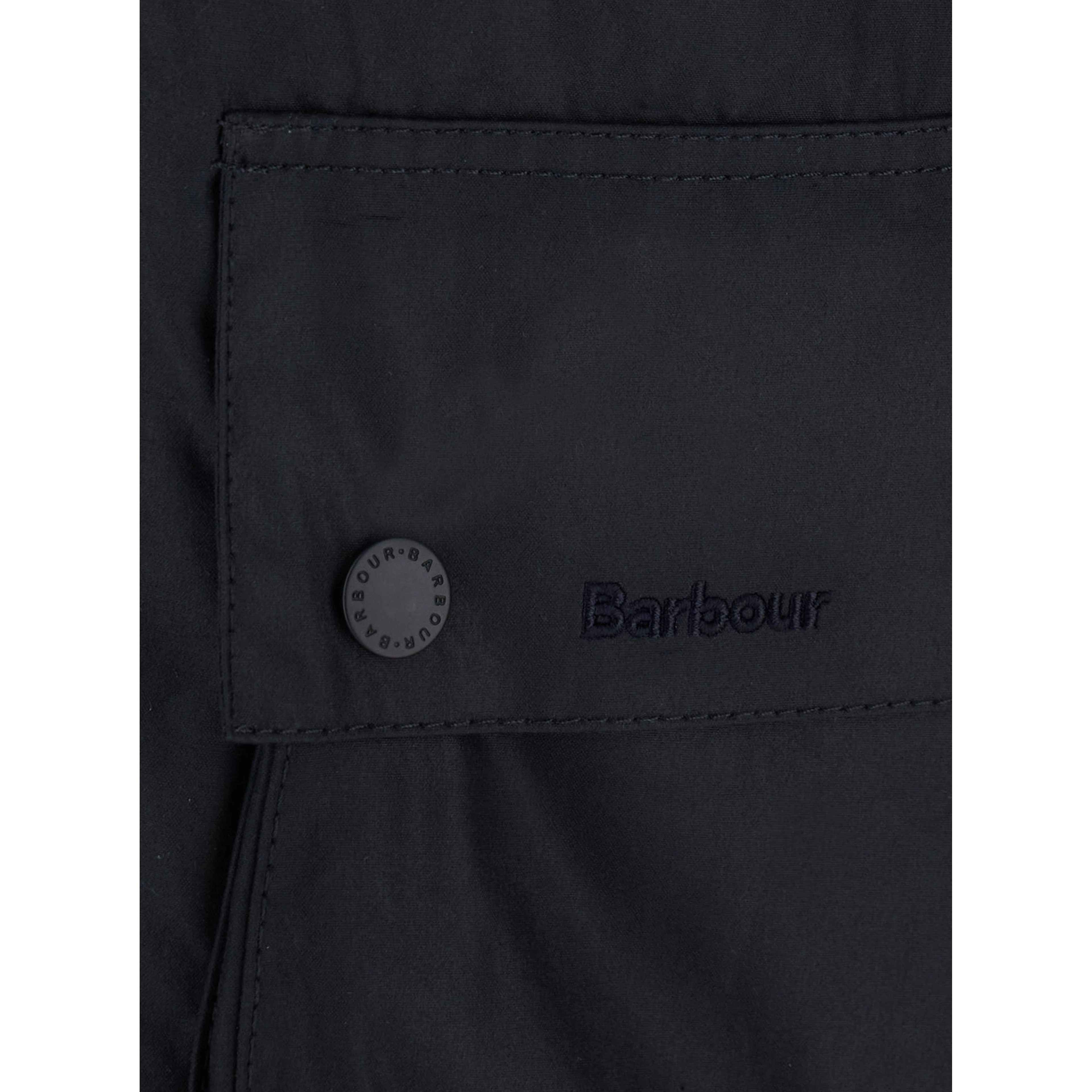 Beaufort Waxed Jacket with shirt collar and pockets, in cotton and polyurethane, blue, man