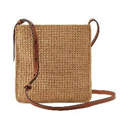 Neja NS Bag with Raffia Straps in Beige Unisex