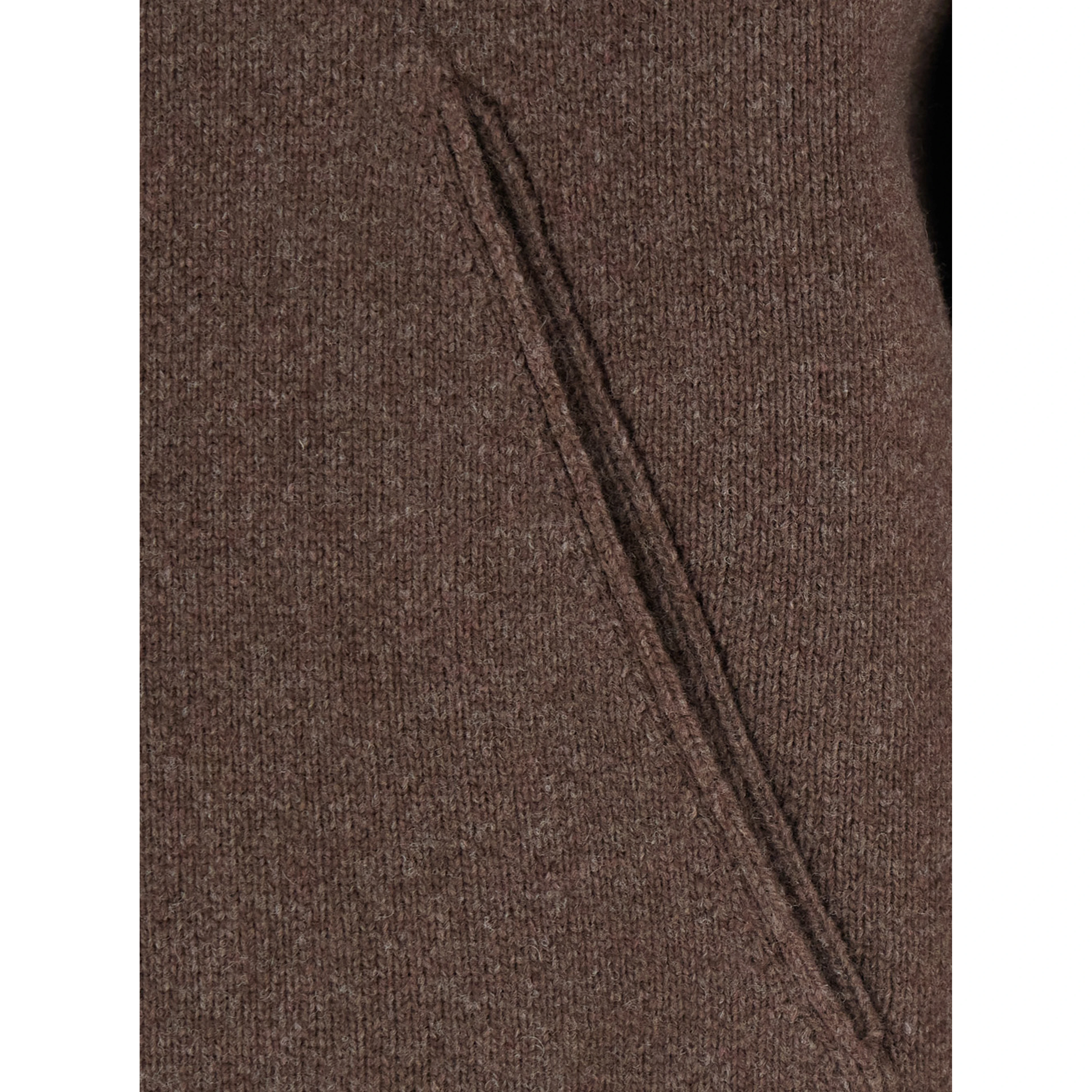 Core Zip-Up Sweater with high collar and long sleeves in Brown Men