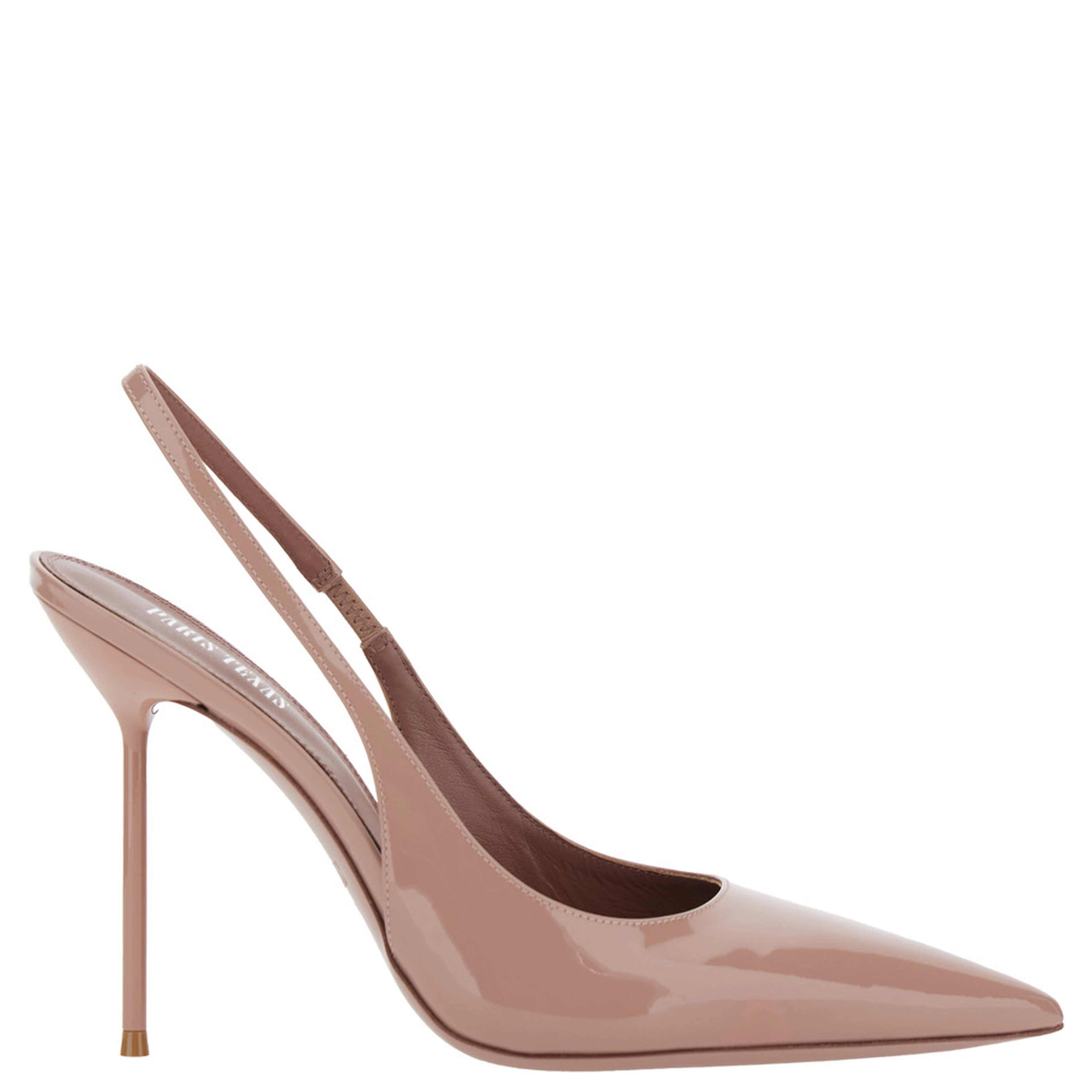 Pumps Lidia Slingback with High Stiletto Heel and Elasticized Strap in Pink Leather for Women