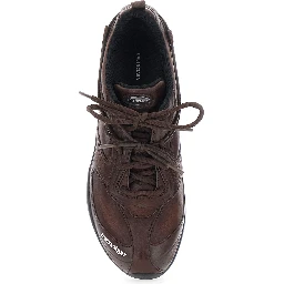 Radar Brown Low Top Sneakers with Logo Patch on the Tongue in Leather for Men