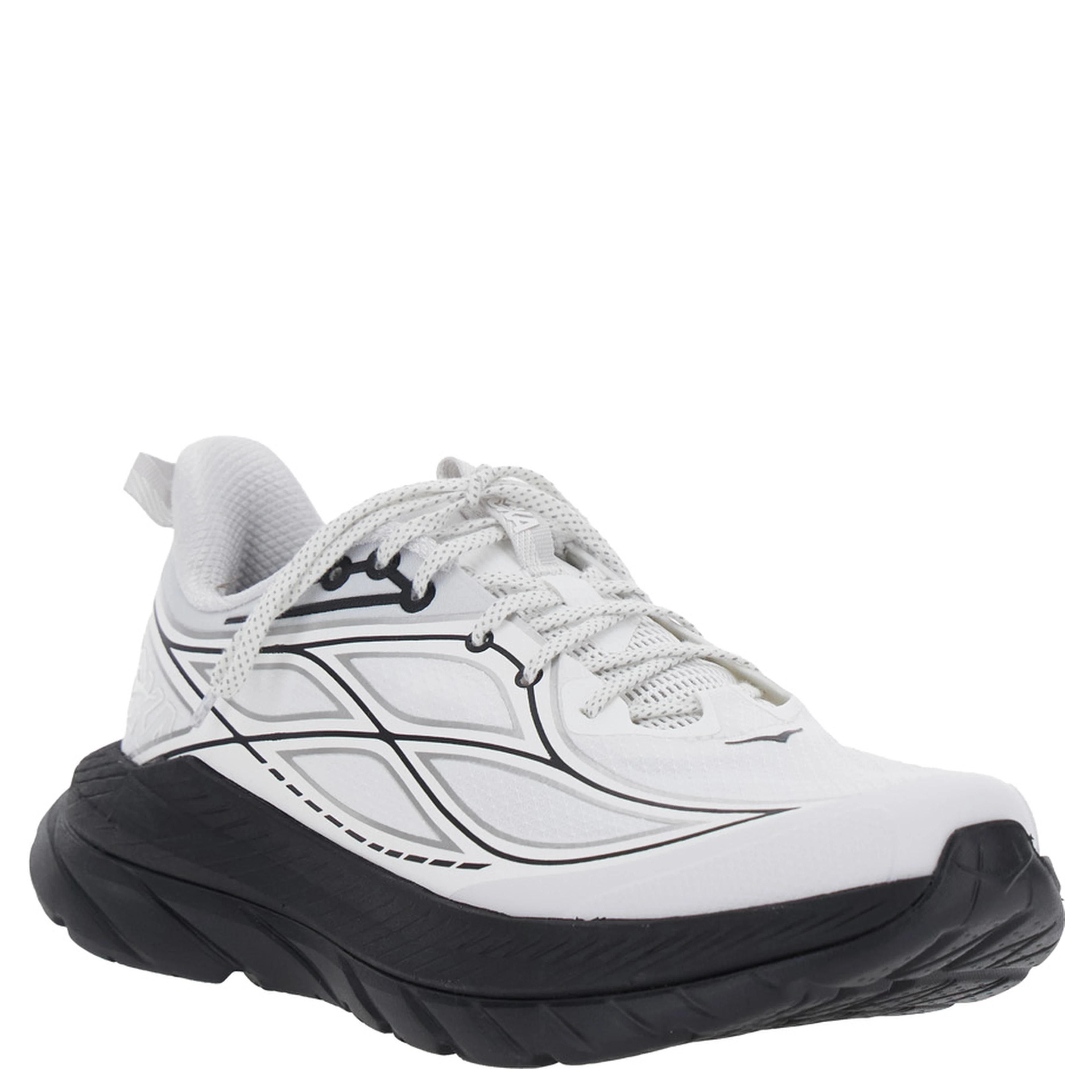 Black and White Low Top sneakers with rubber sole in Tech Fabric unisex