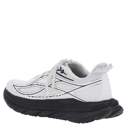 Black and White Low Top sneakers with rubber sole in Tech Fabric unisex