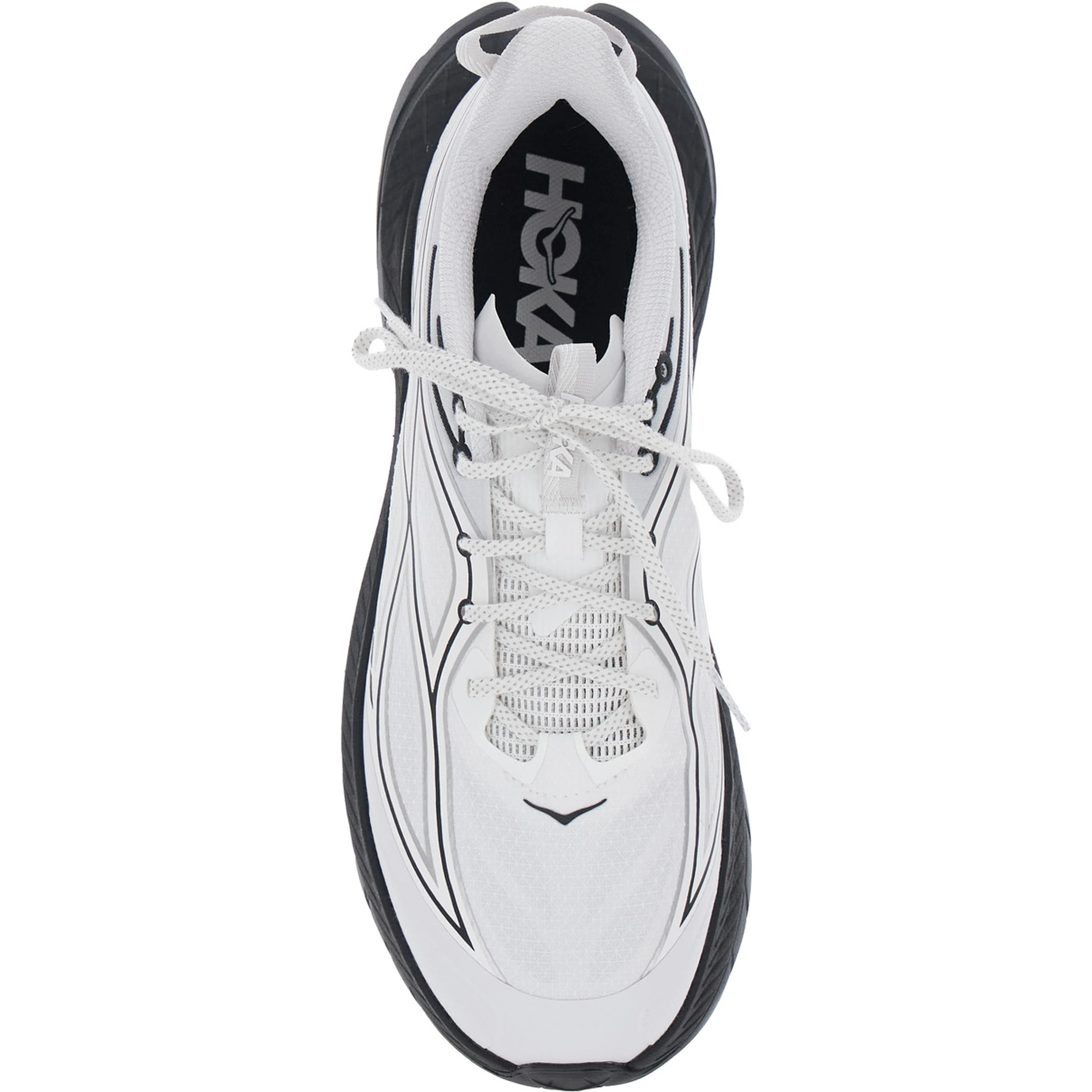 Black and White Low Top sneakers with rubber sole in Tech Fabric unisex