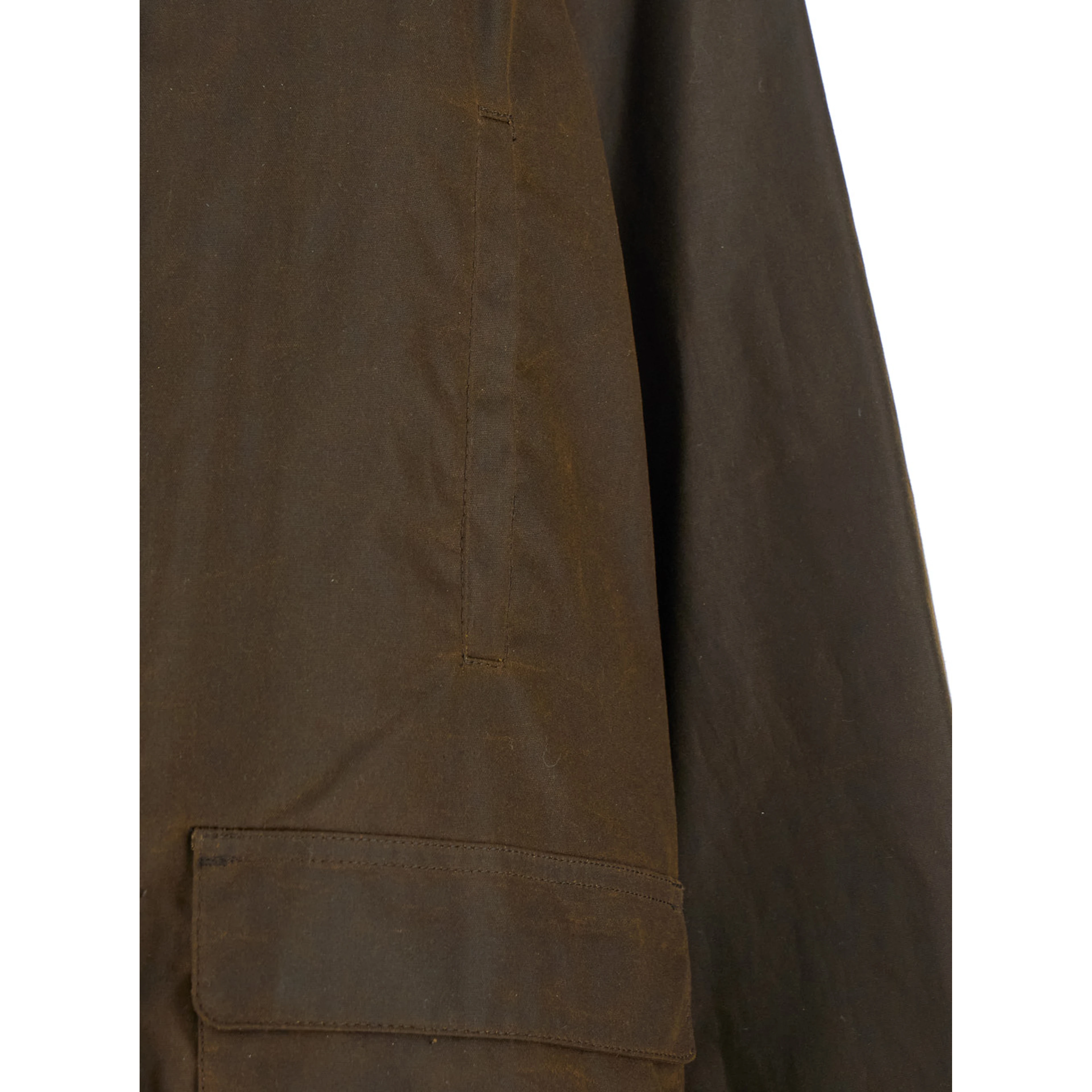 Jacket with Ribbed Collar and Double Vent on the Back in Brown Cotton for Women