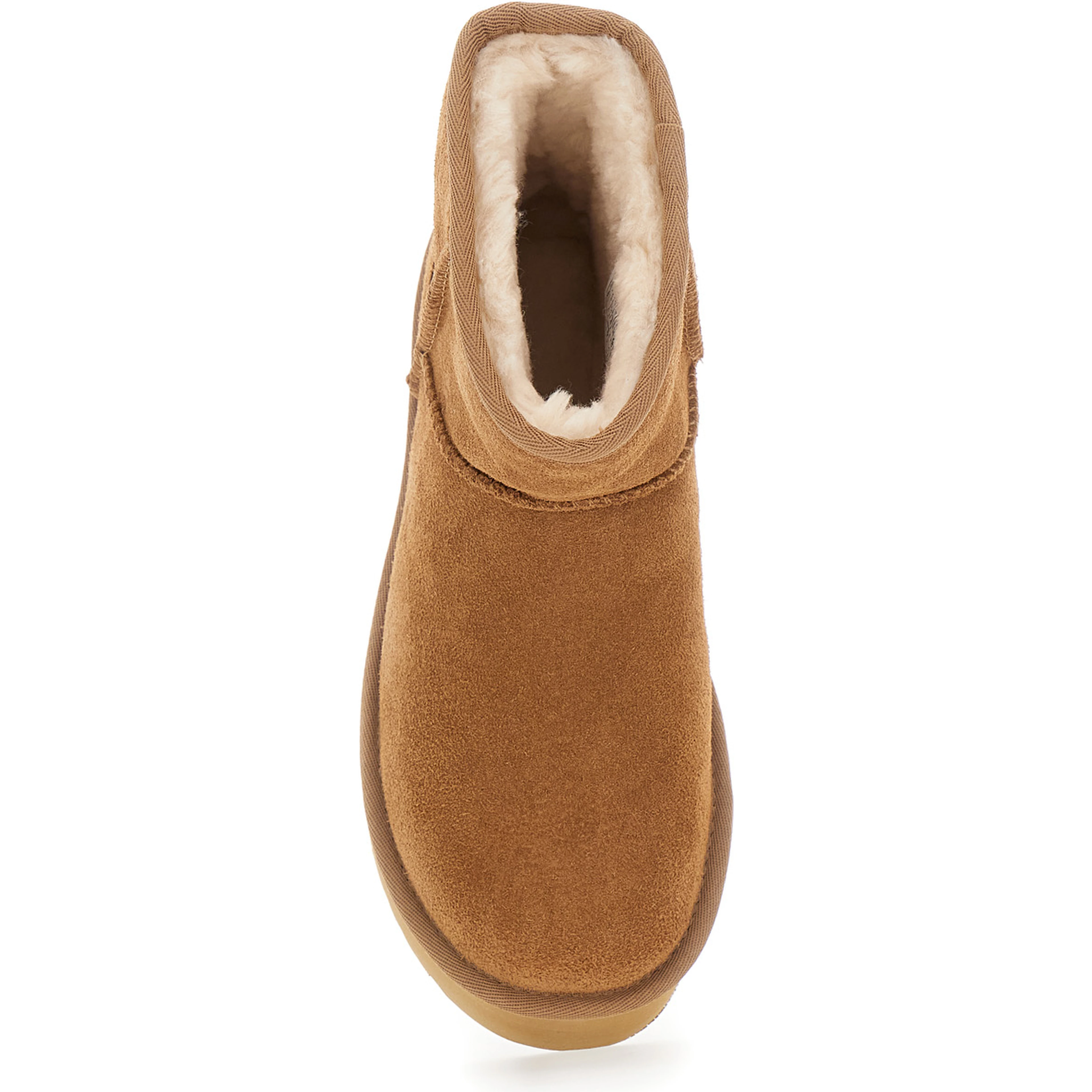 Ankle Boots Classic Mini Platform with Oversized Platform in Brown Suede for Women