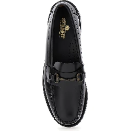 Loafers Joe with Horsebit in Black Leather for Women