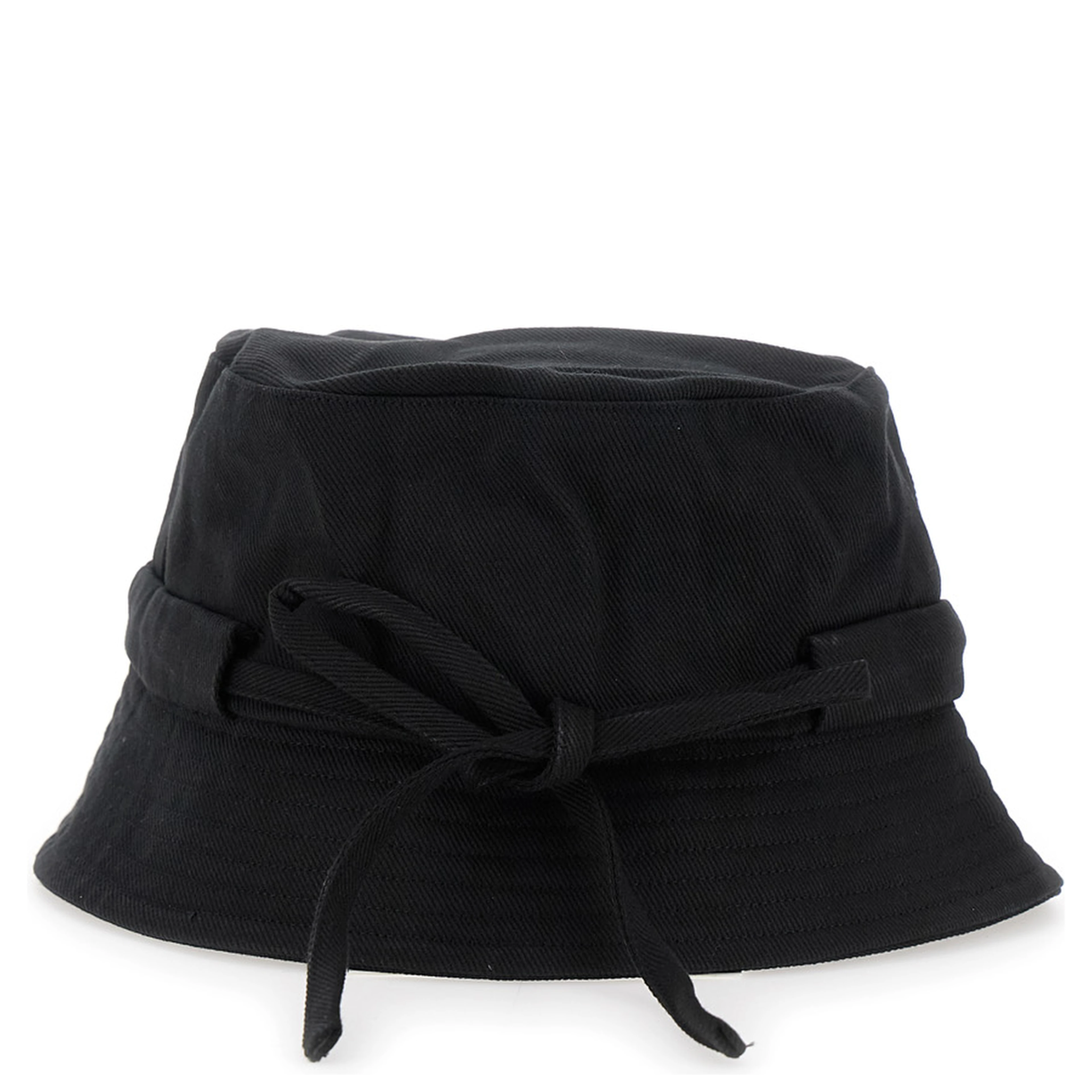 Fisherman Hat Le Bob Gadjo Black with Logo Lettering on the Front and Knot Closure on the Back in Cotton for Men
