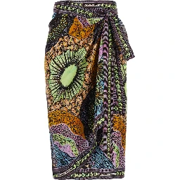 Skirt La Lune with print and Tech Fabric multicolor woman