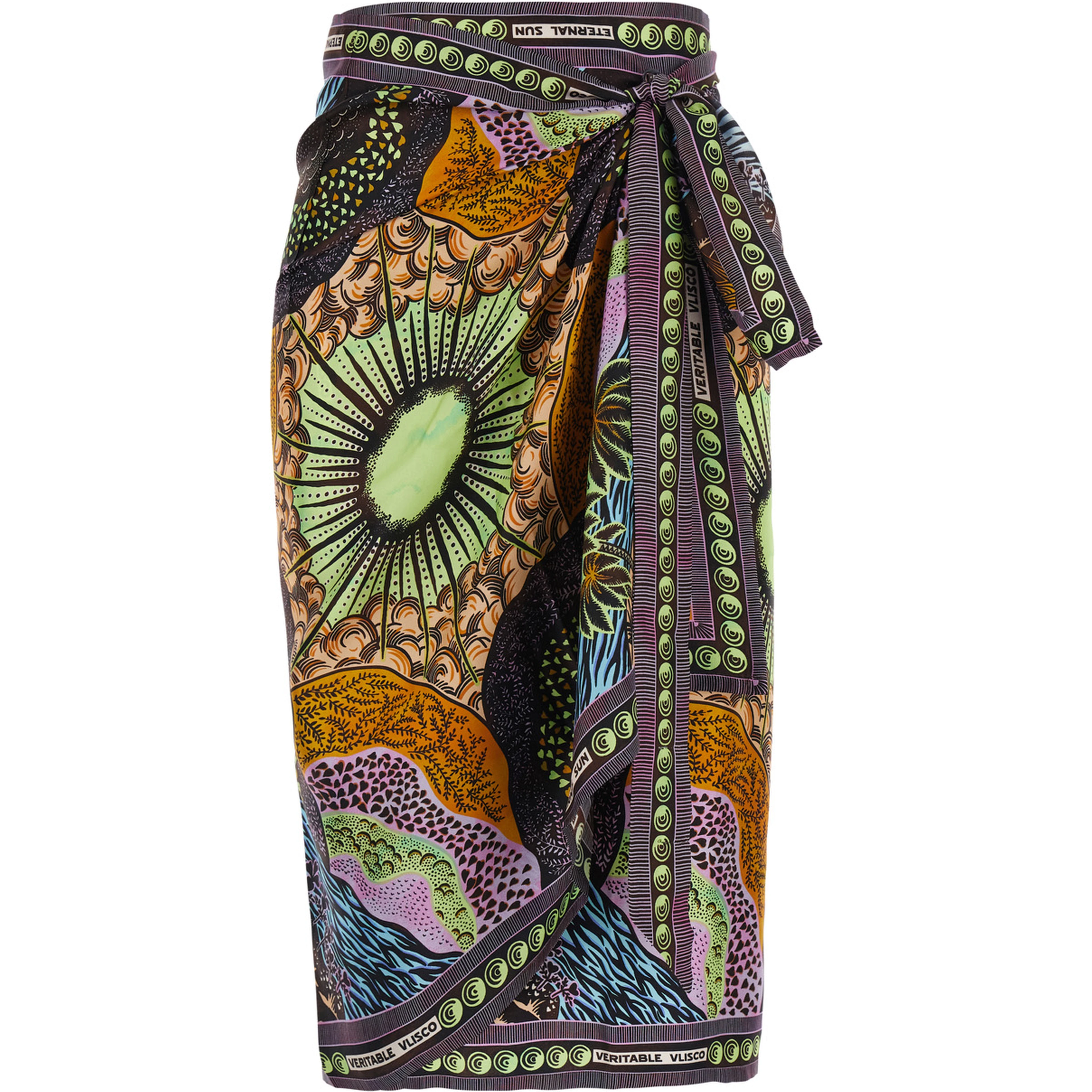 Skirt La Lune with print and Tech Fabric multicolor woman