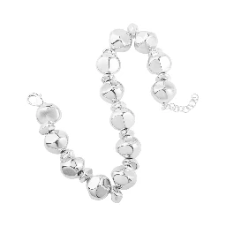 Necklace LACE MIX STONE with silver details and stones, metallic, women