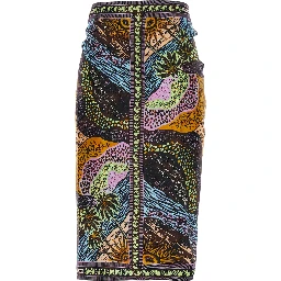 Skirt La Lune with print and Tech Fabric multicolor woman