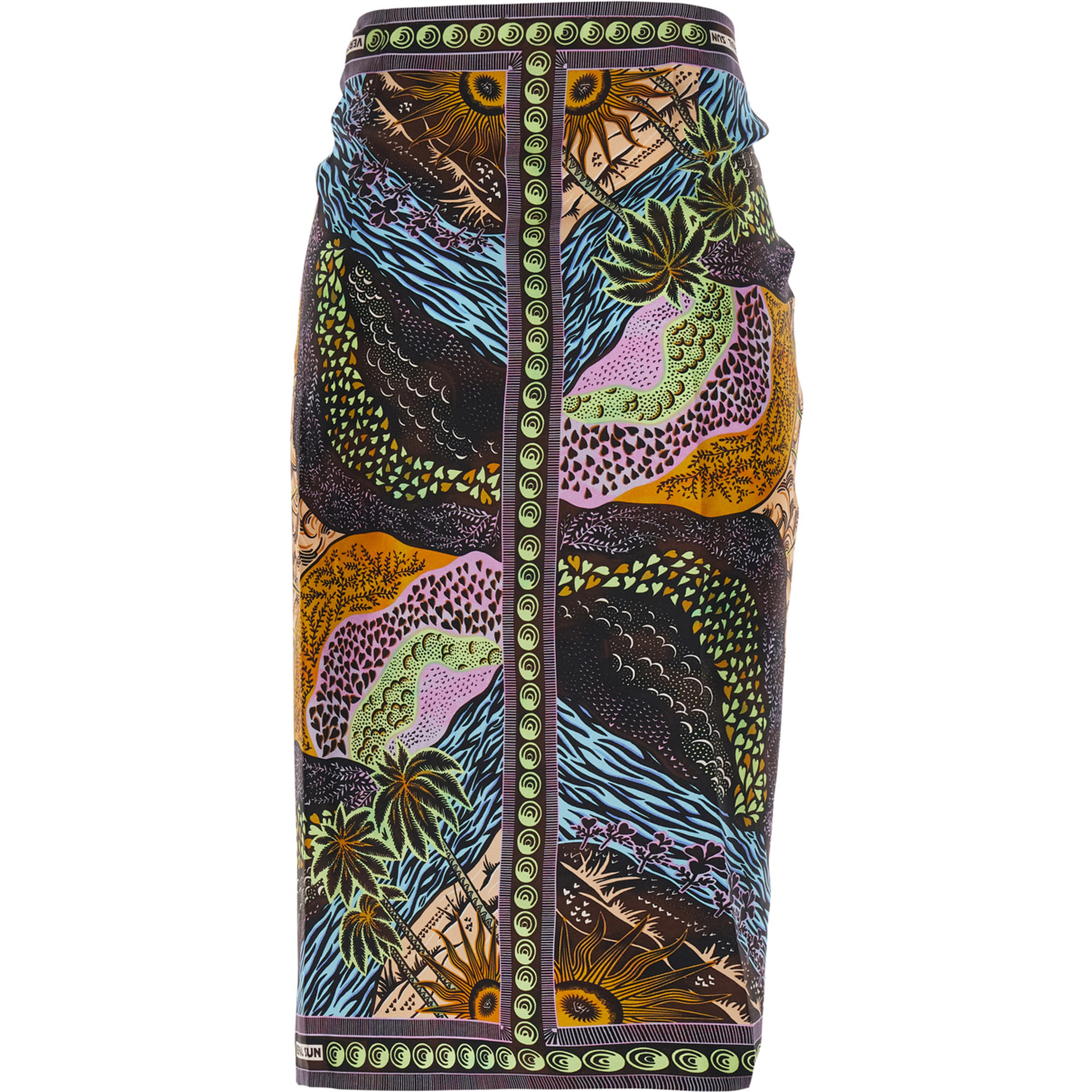 Skirt La Lune with print and Tech Fabric multicolor woman
