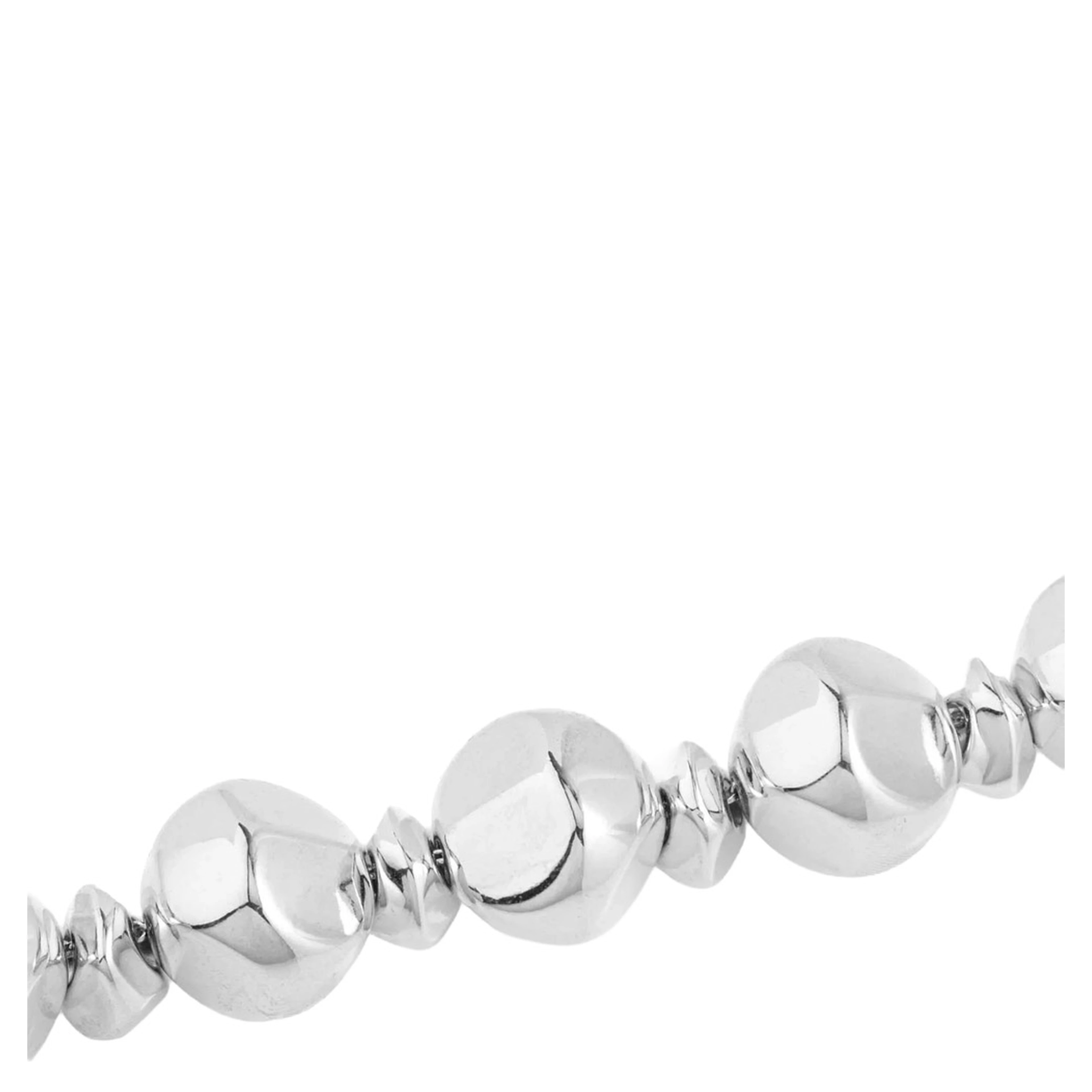 Necklace LACE MIX STONE with silver details and stones, metallic, women