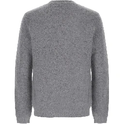 Gray pullover with wool, mohair and polyamide for men