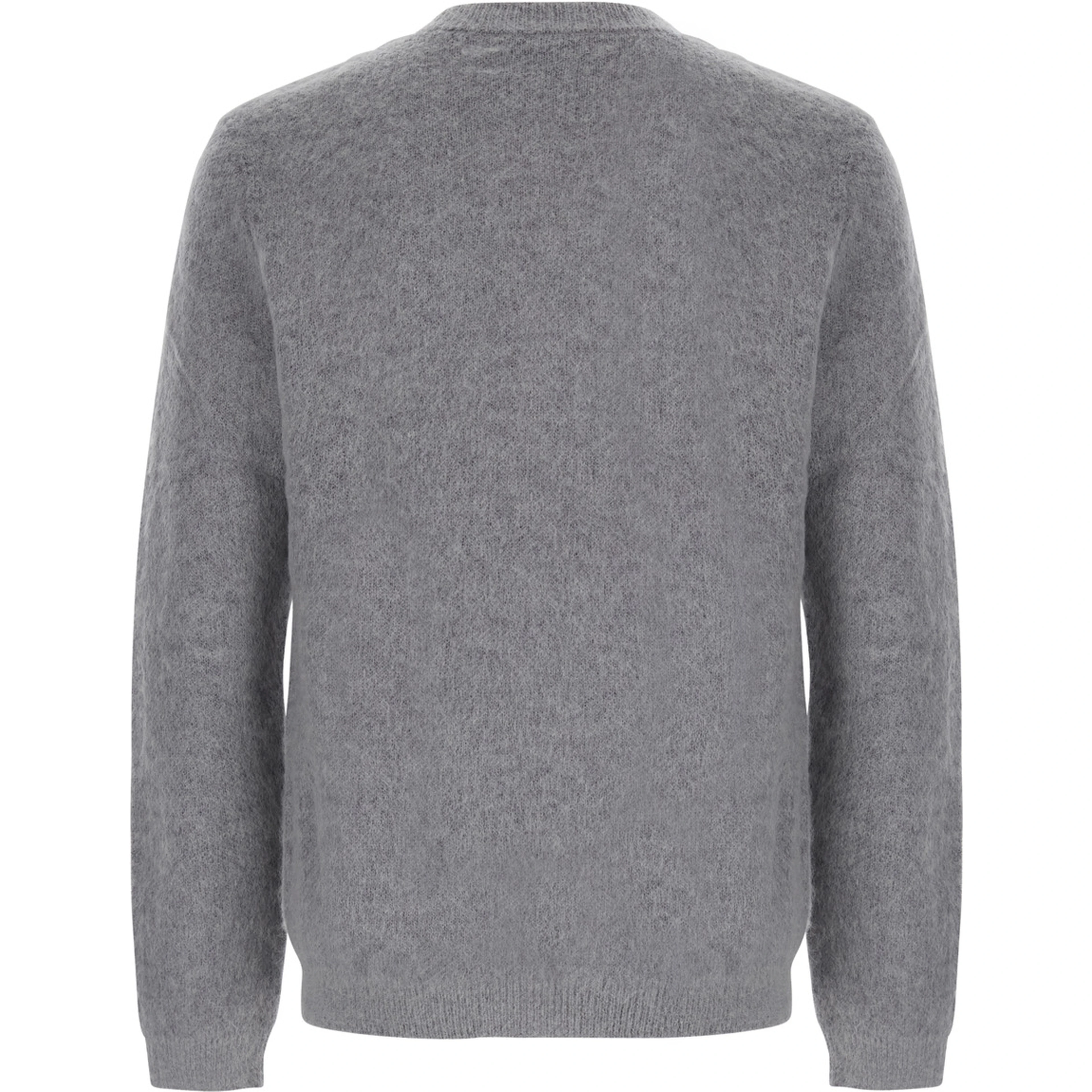 Gray pullover with wool, mohair and polyamide for men