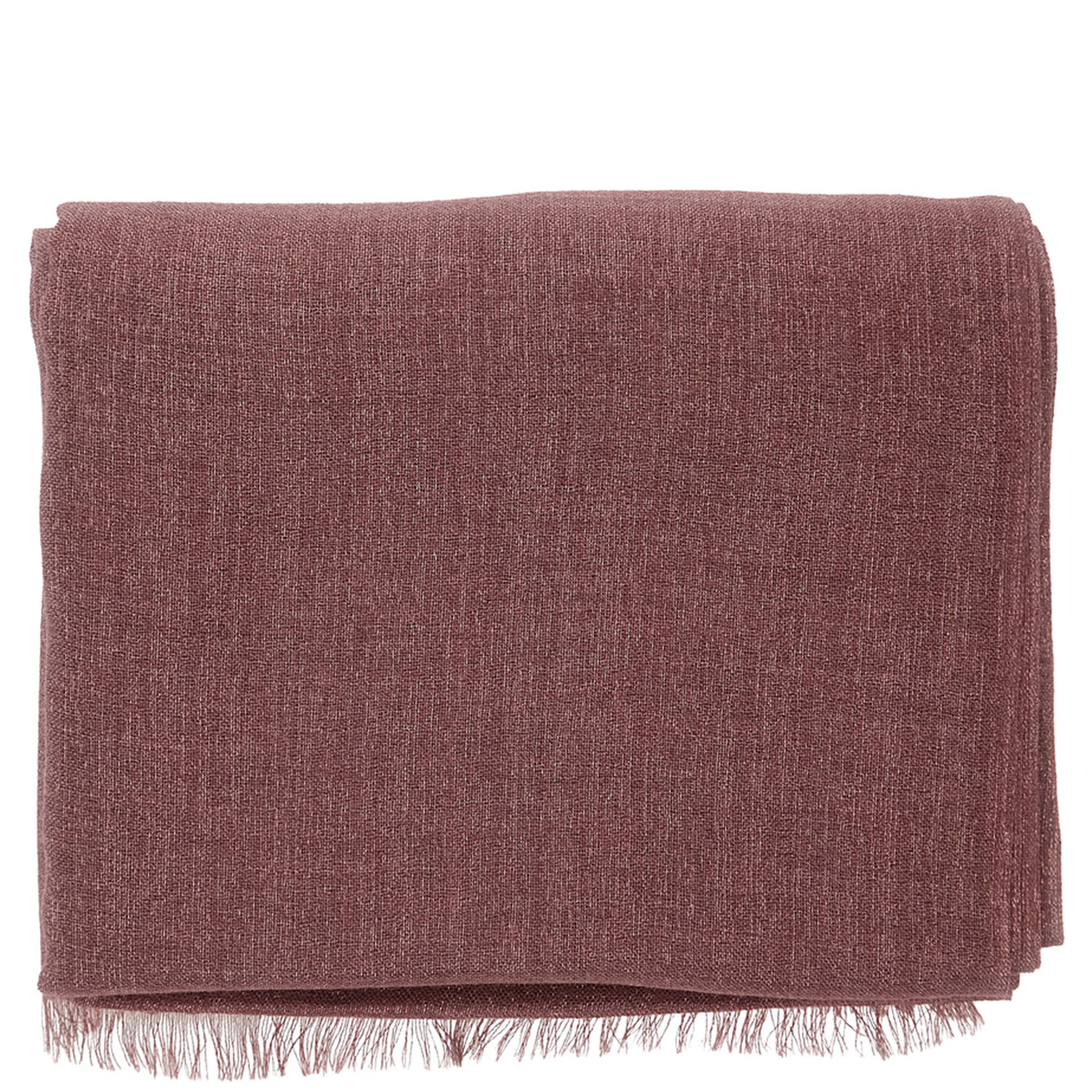 Pink Scarf with Frayed Edges and Wrap Design in Cashmere Blend Women