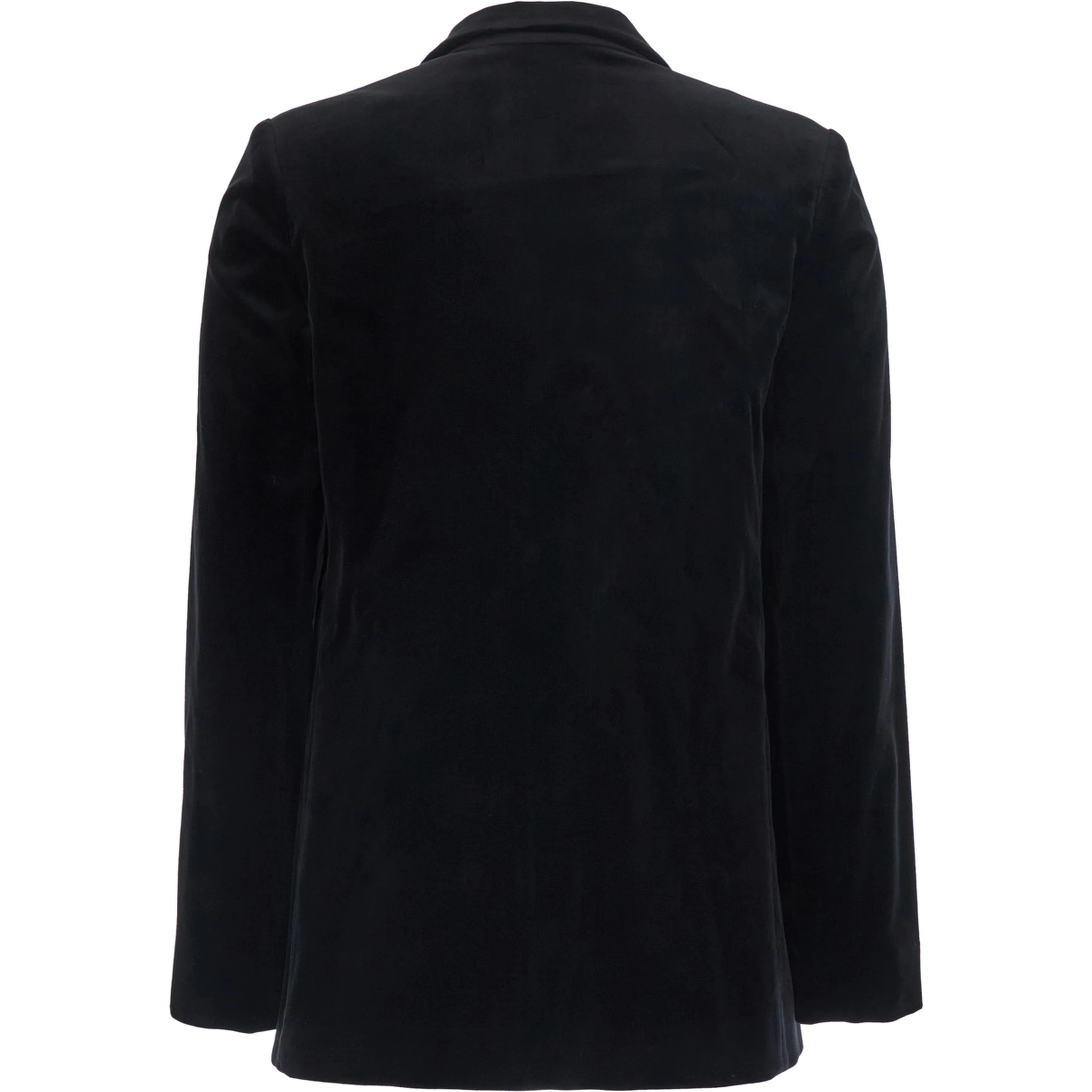 “GALBUSERA” Black Jacket with Notched Lapels in Velvet for Women