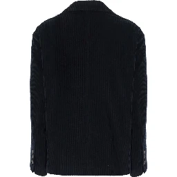 Jacket nera con chiusura a zip e dettagli in Tech Fabric per donna