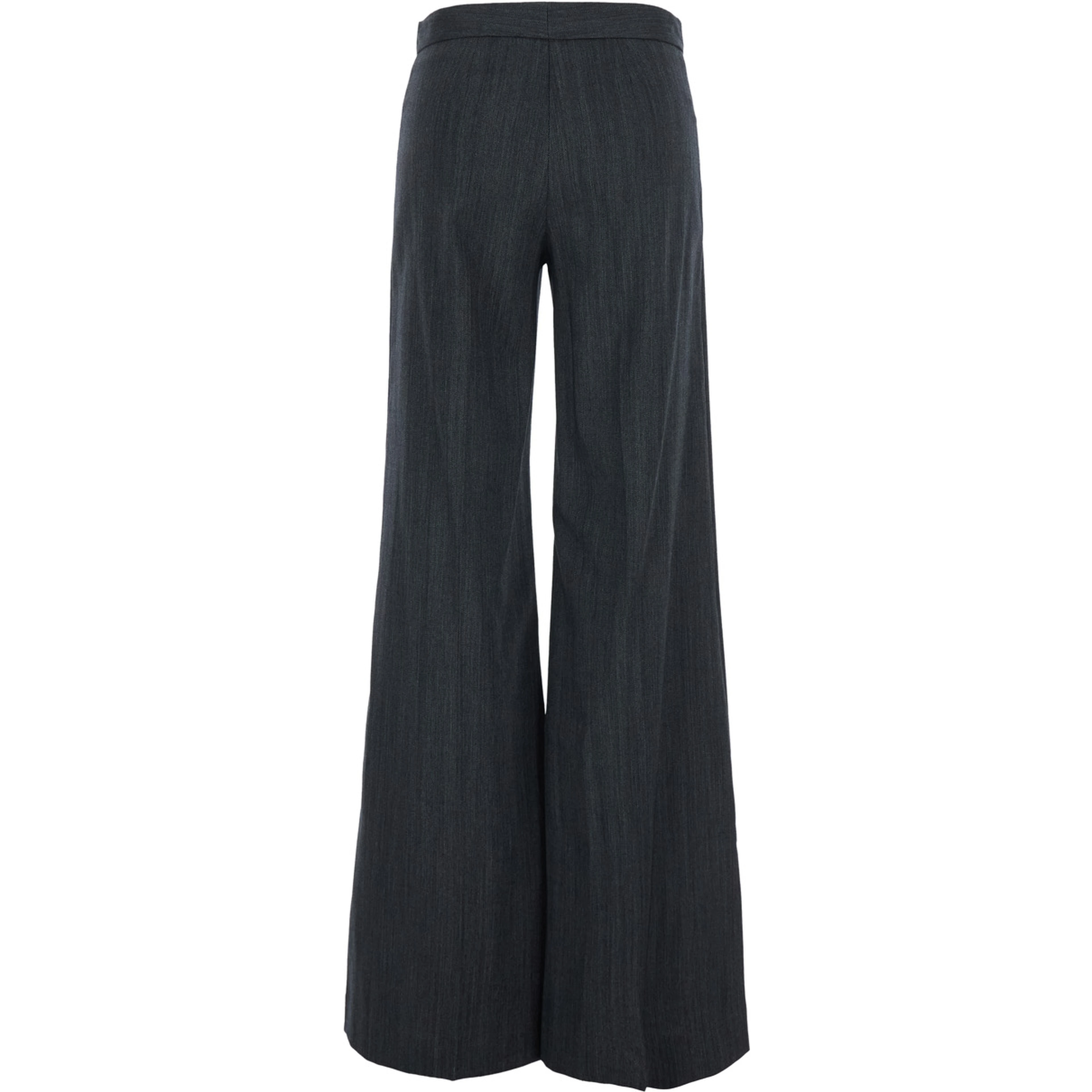 Gray pants with pockets and high waist for women