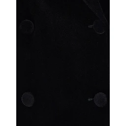 “GALBUSERA” Black Jacket with Notched Lapels in Velvet for Women