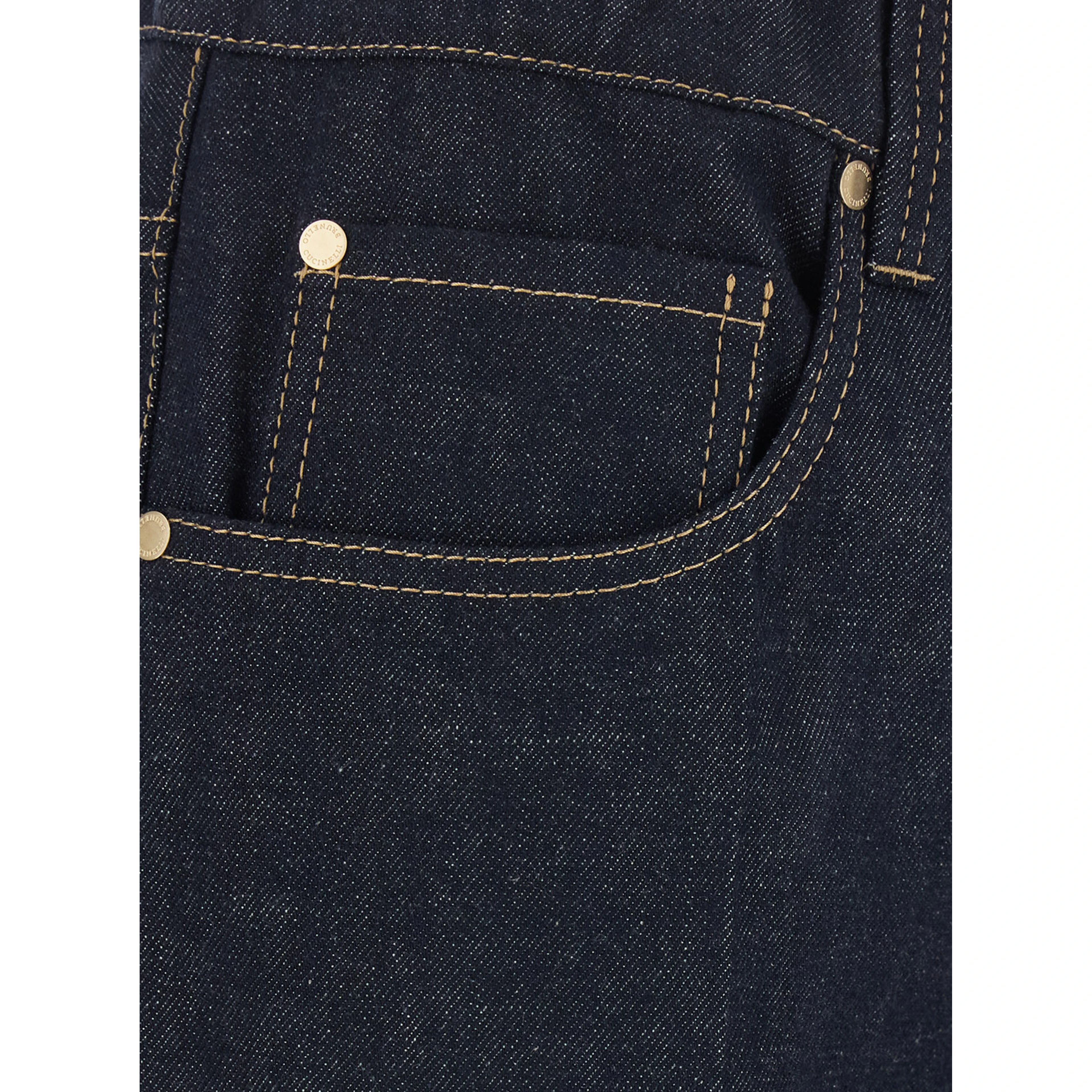 Blue Wide Leg Jeans with Monile on the Back in Denim for Women
