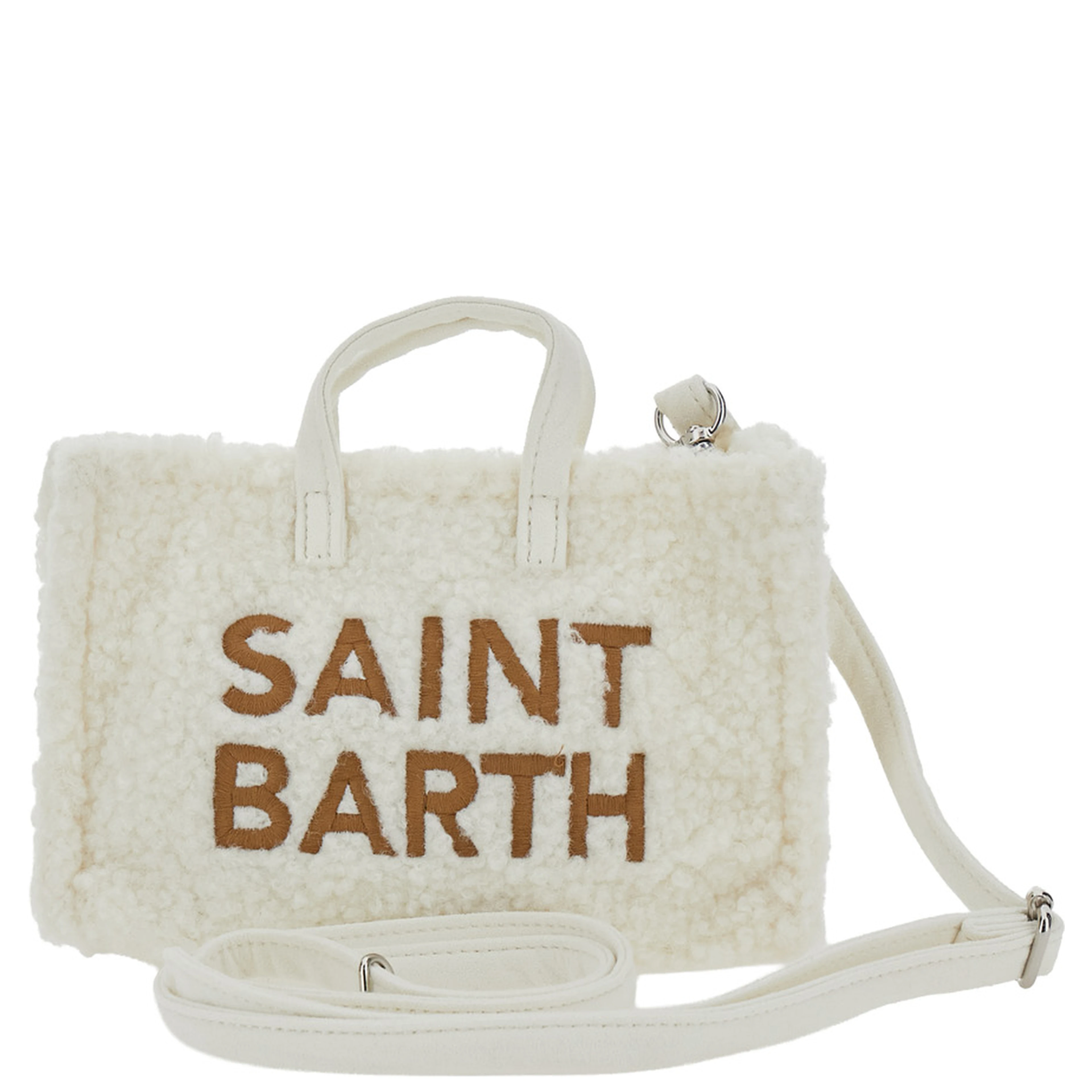 Crossbody bag Phone Bag Teddy with embroidered logo in Tech Fabric white for Girl