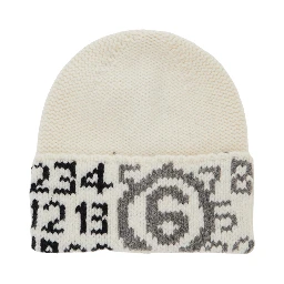 Cappello unisex in lana e tessuto tecnico bianco