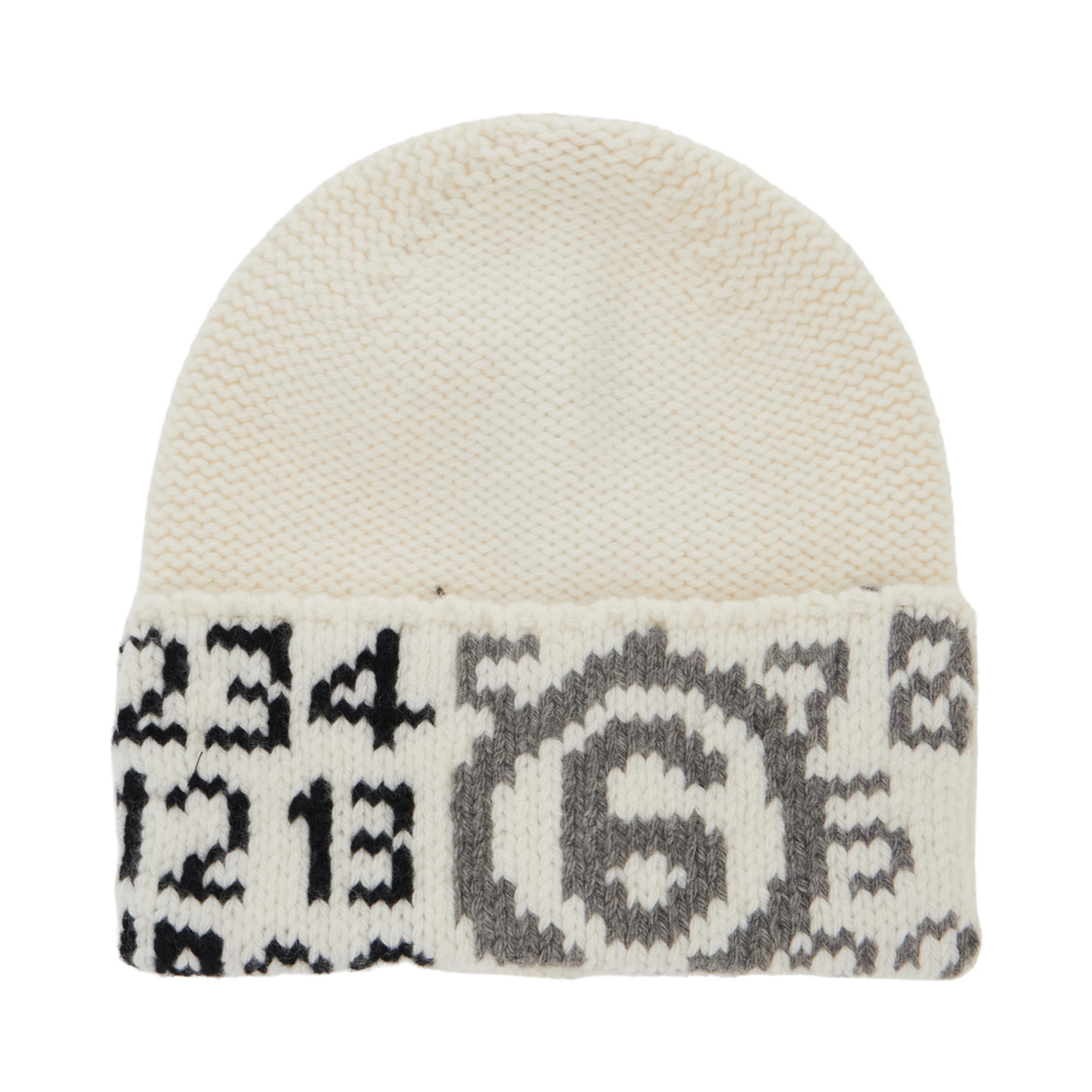 Cappello unisex in lana e tessuto tecnico bianco