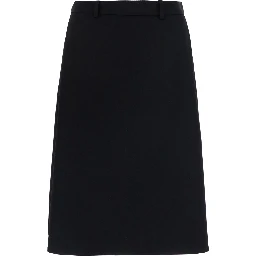 FOLDED MIDI SKORT IN STARCY WOOL TWILL