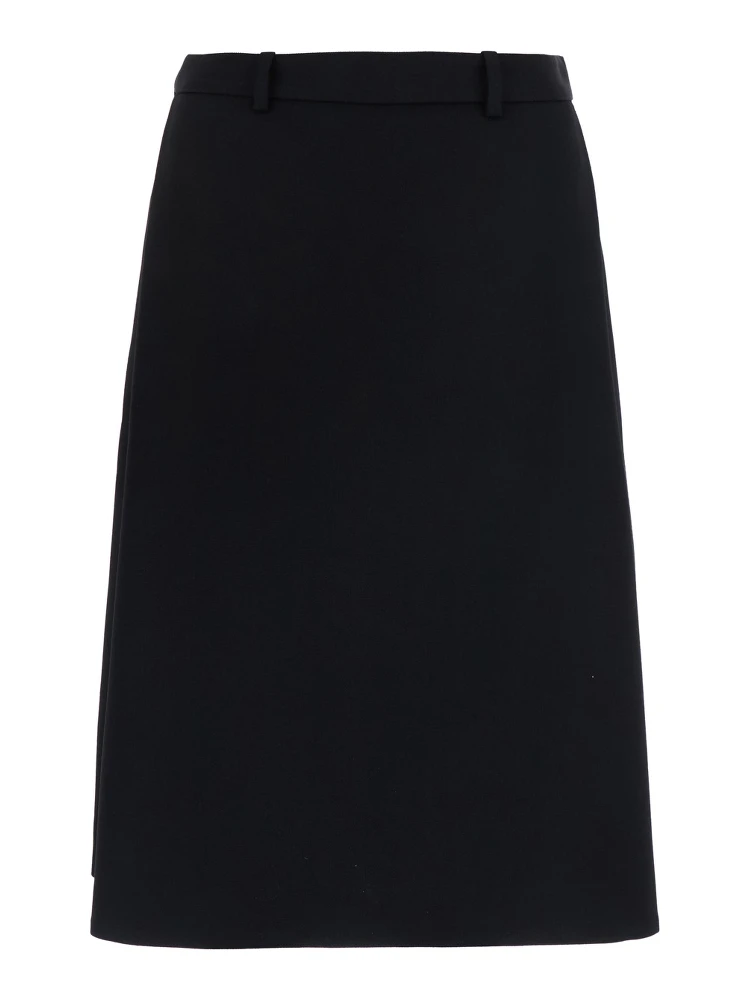 FOLDED MIDI SKORT IN STARCY WOOL TWILL