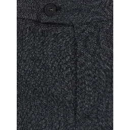 Gray pants with pockets and high waist for women