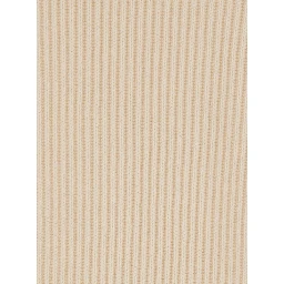 white Crew neck sweater with ribbed design in cashmere for men