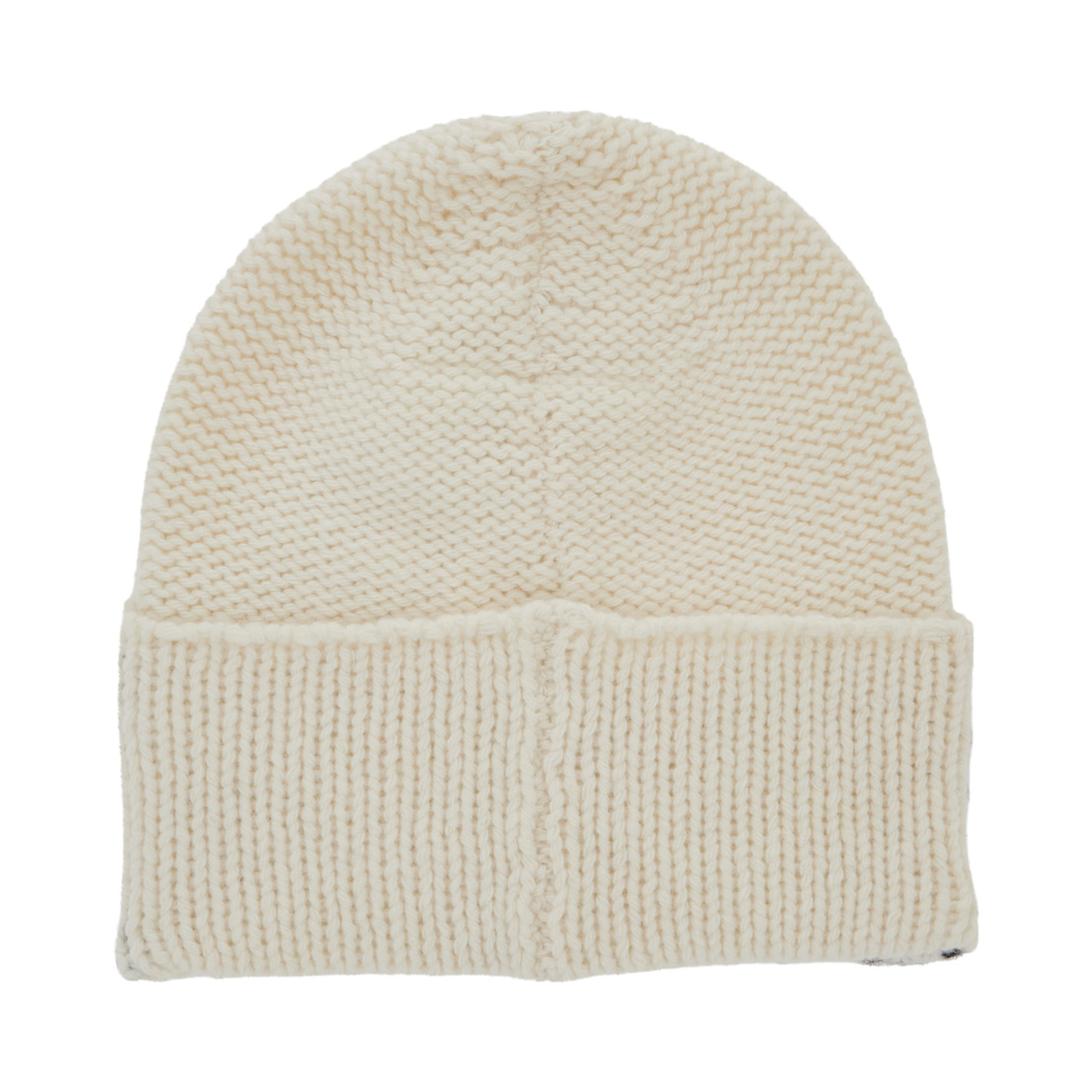Cappello unisex in lana e tessuto tecnico bianco