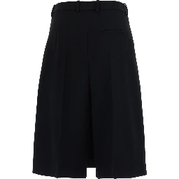 FOLDED MIDI SKORT IN STARCY WOOL TWILL