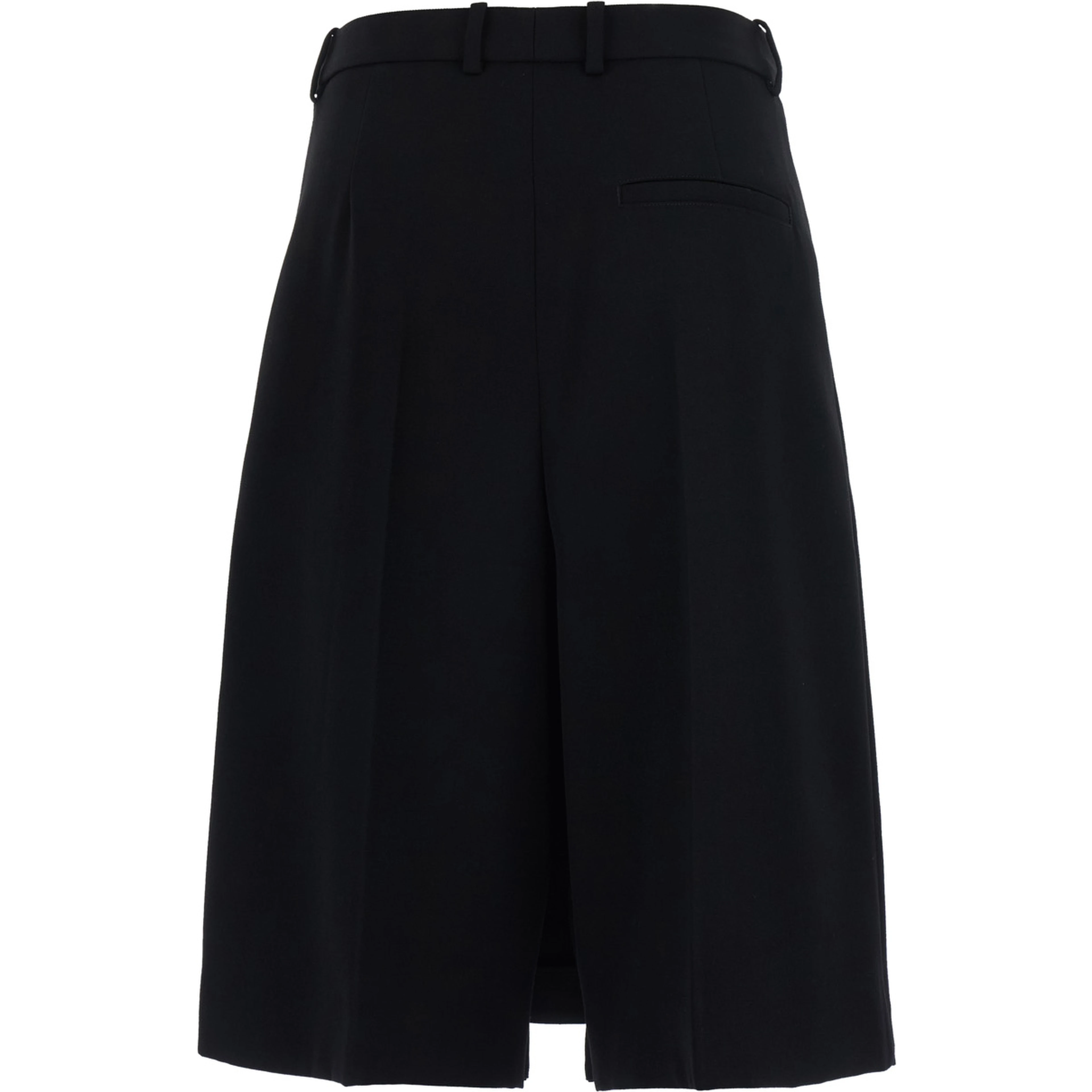 FOLDED MIDI SKORT IN STARCY WOOL TWILL
