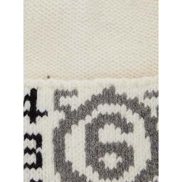 Cappello unisex in lana e tessuto tecnico bianco