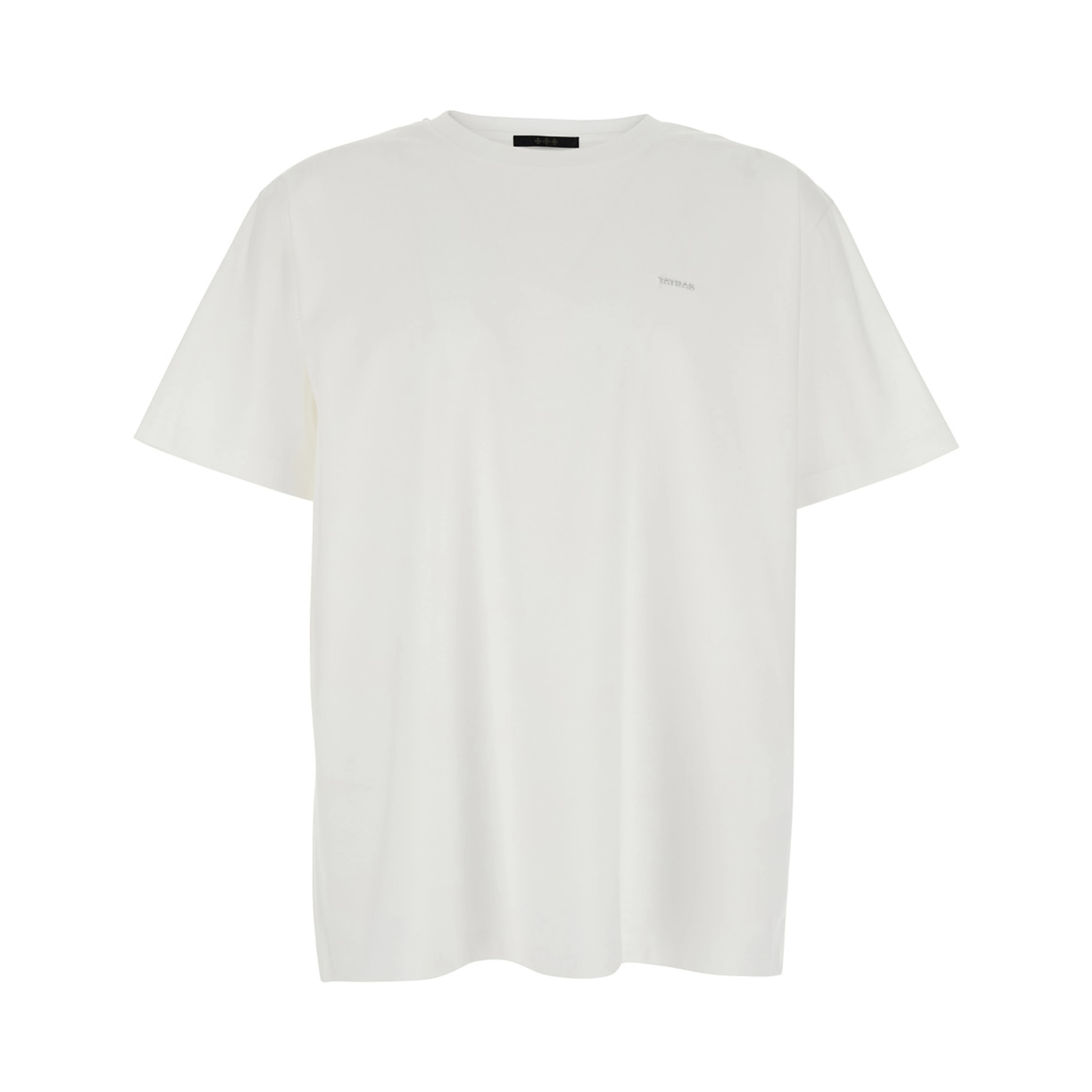 T-Shirt SELO LOGO METALLO White with Metallic Logo on the Front in Cotton for Men