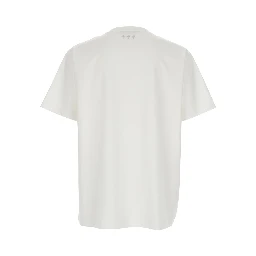T-Shirt SELO LOGO METALLO White with Metallic Logo on the Front in Cotton for Men