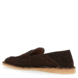 Brown Florio Loafers with DG Logo Detail on the Side in Suede for Men