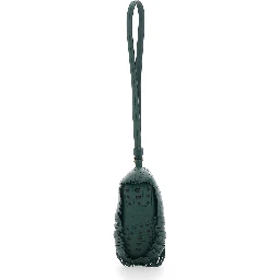 Fringe Pendant with Leather Wrist Strap in Green for Women