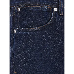 Blue Jeans with Logo Patch on the Back and Belt Loops in Stretch Denim for Men