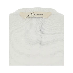LE TSHIRT VENTADOU White Crew neck T-shirt with gros grain logo on the back in fabric for women