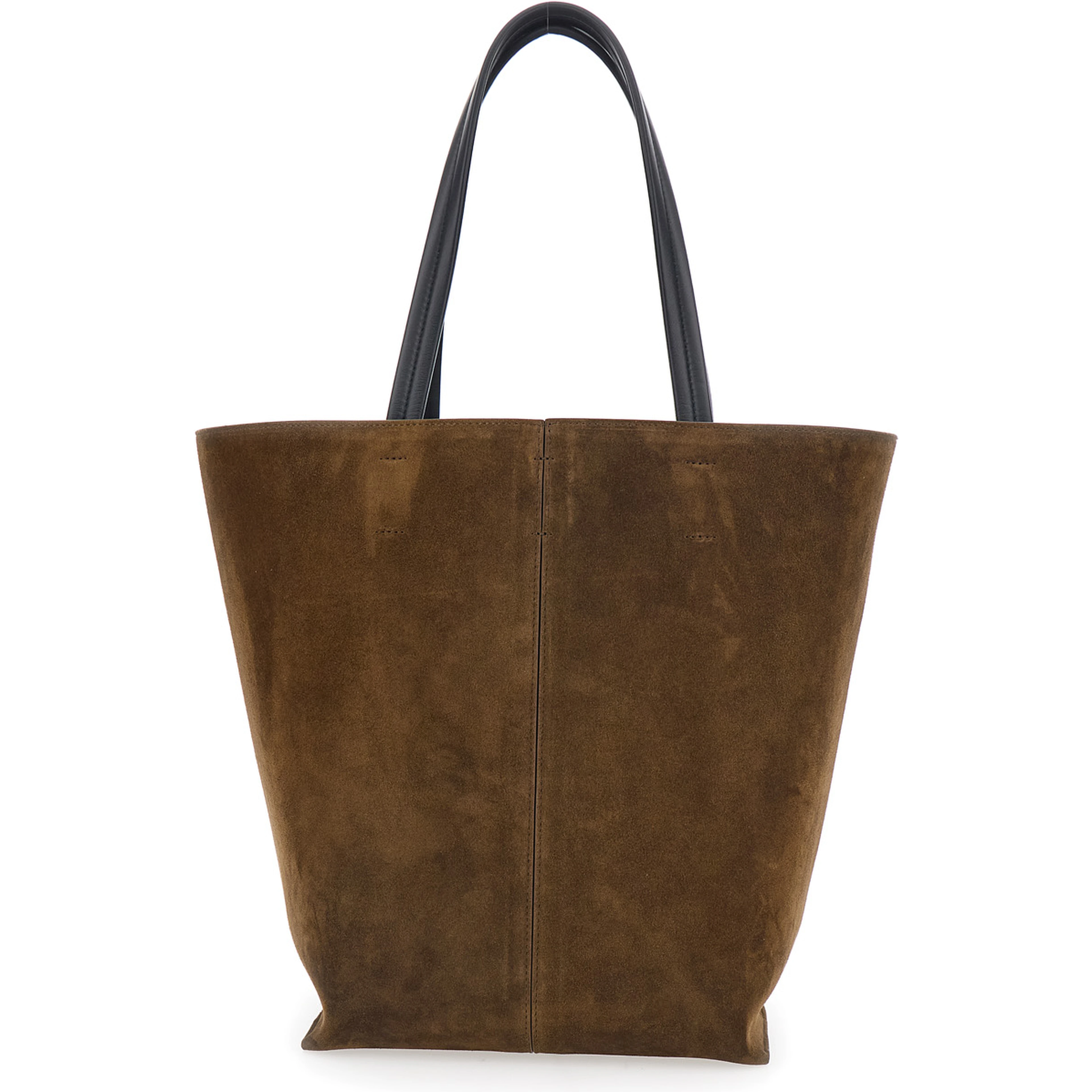 Shoulder Bag POT CABAS in Green Leather for Women