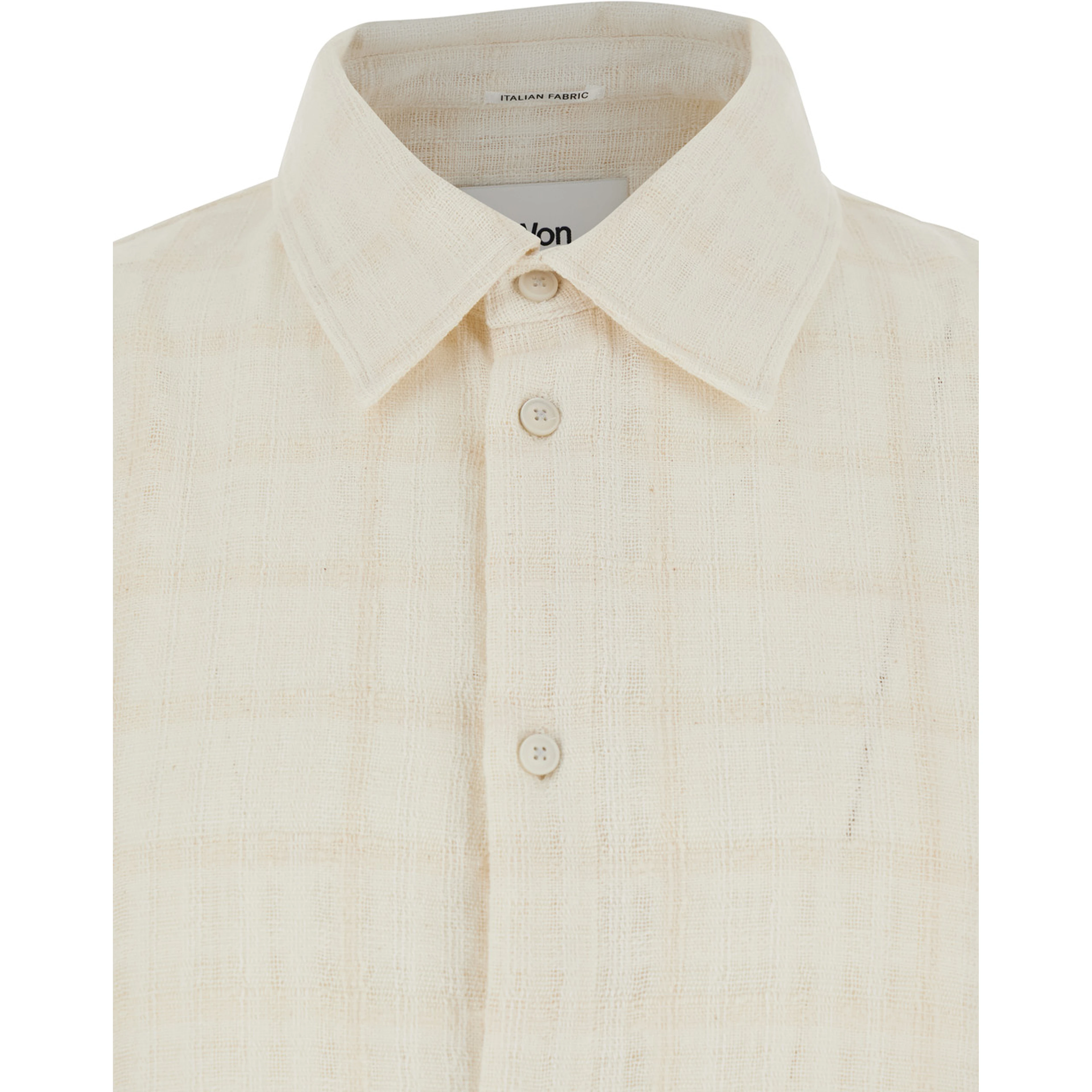 ADRIEL White Shirt with Classic Collar and Long Sleeves in Cotton Blend Men