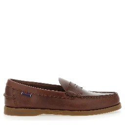Loafers DOLPHIN WAXED RUBBER SOLE Brown Leather Men