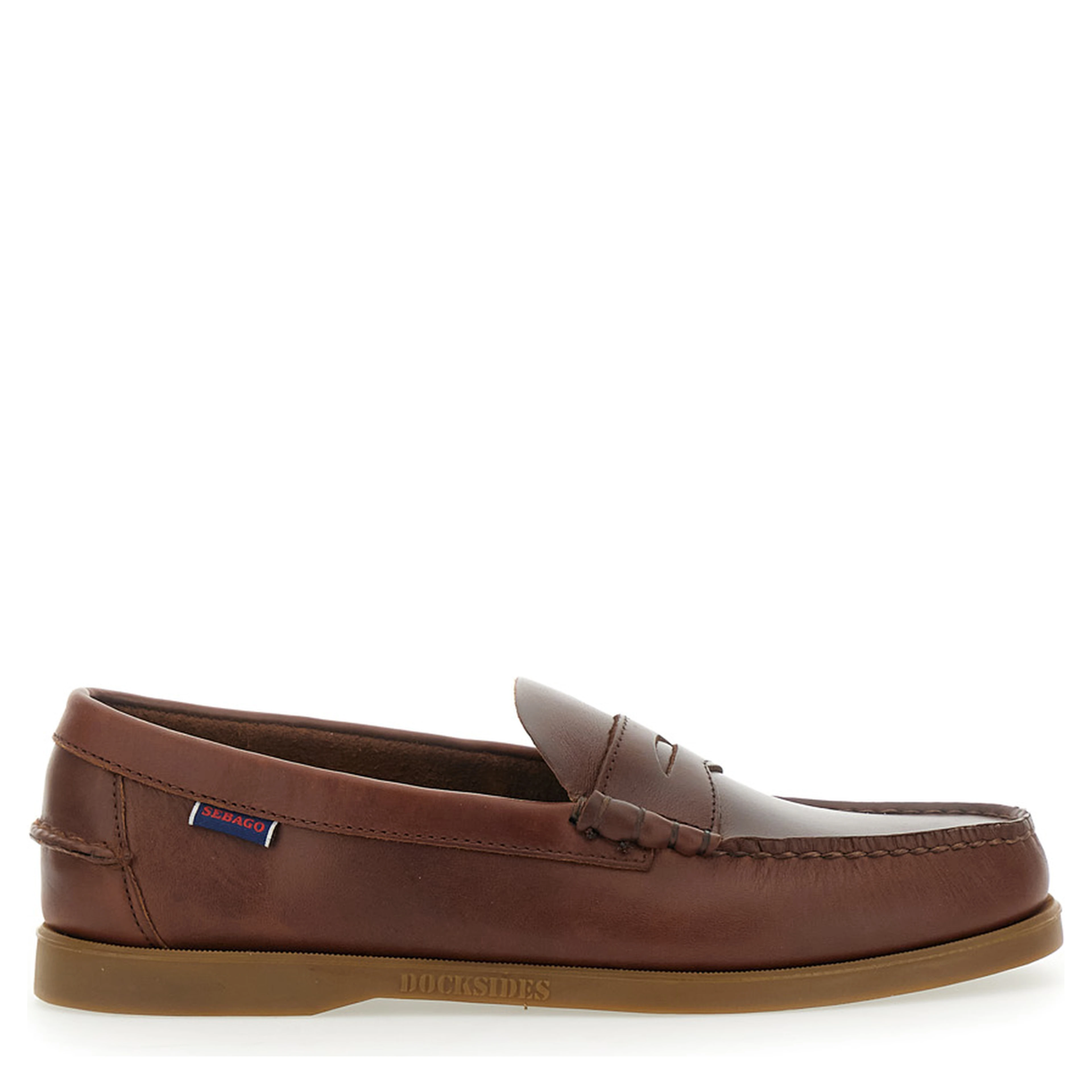 Loafers DOLPHIN WAXED RUBBER SOLE Brown Leather Men