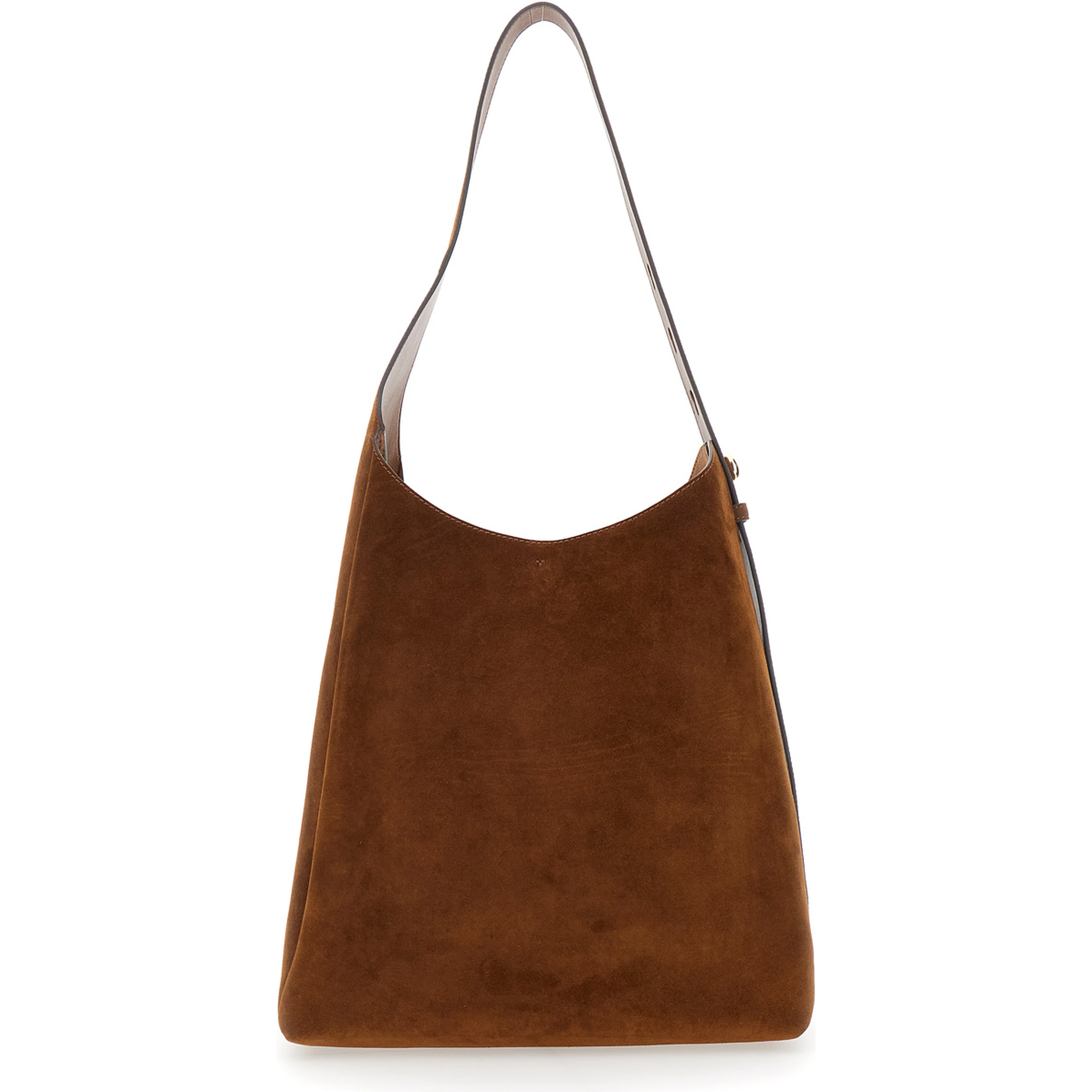 Shoulder Bag Romy with Adjustable Suede Strap Brown Women
