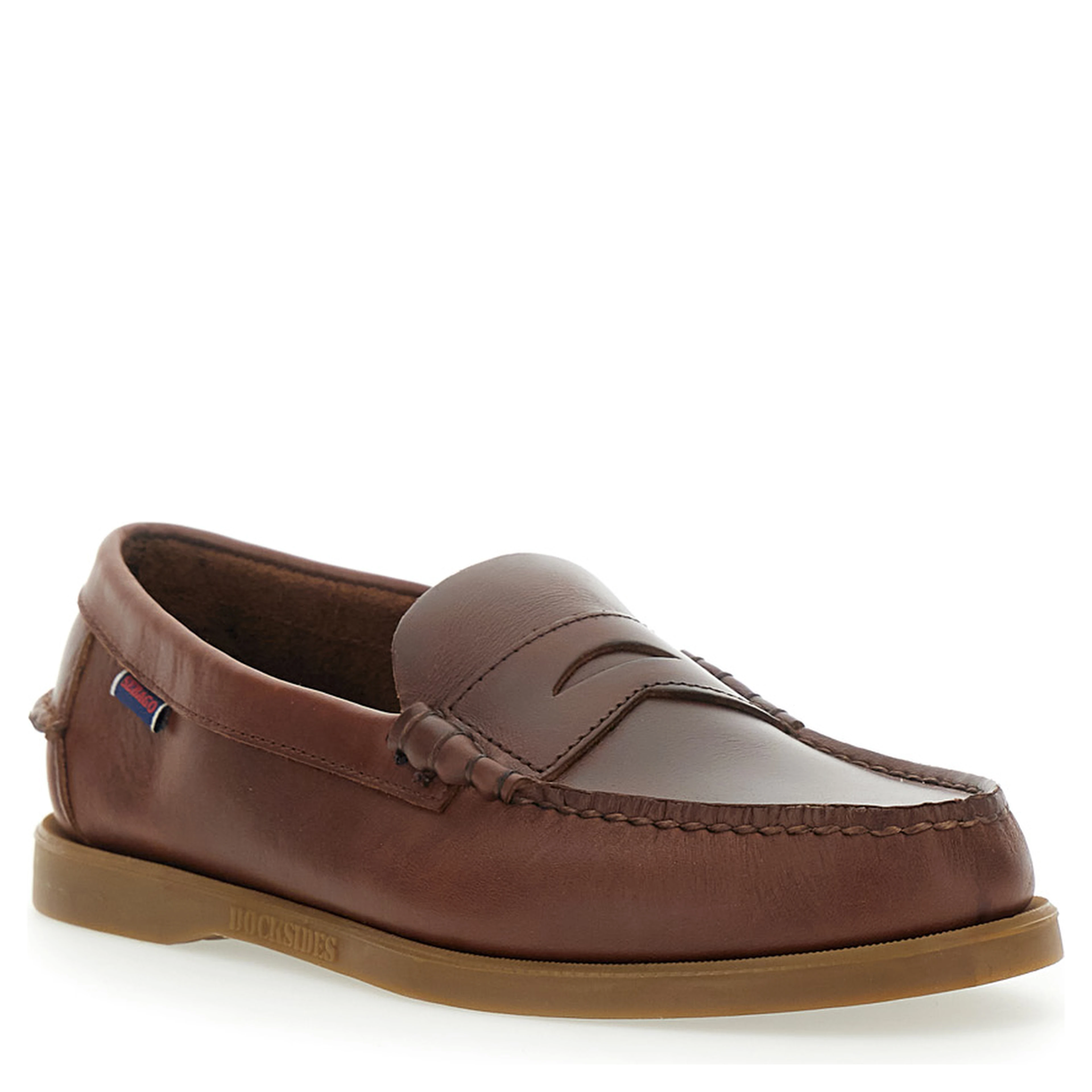 Loafers DOLPHIN WAXED RUBBER SOLE Brown Leather Men
